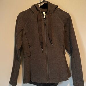Grey size 6 Lululemon jacket with hood
